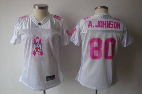 Texans #80 A.Johnson White 2011 Breast Cancer Awareness Stitched NFL Jersey - Click Image to Close